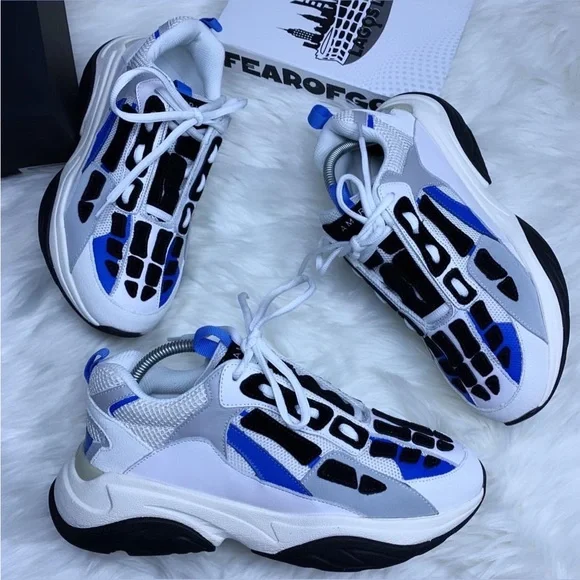AMIRI | Shoes | Amiri White And Blue Bone Runner | Poshmark
